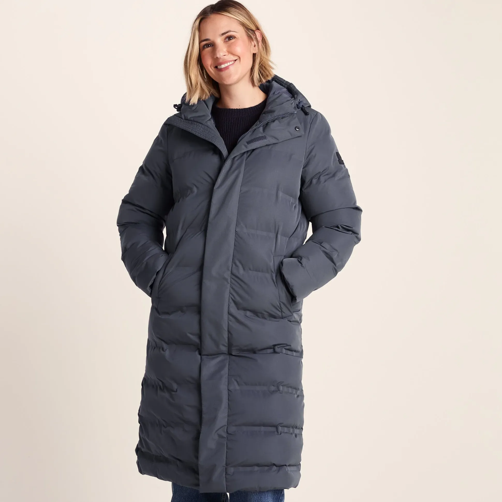 Glaston Womens Shower Resistant Insulated Parka - Washed Blue