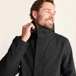 Glenton Mens Long Waterproof Jacket - Black