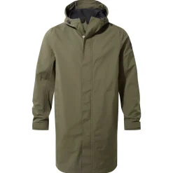 Glenton Mens Long Waterproof Jacket - Moss Green