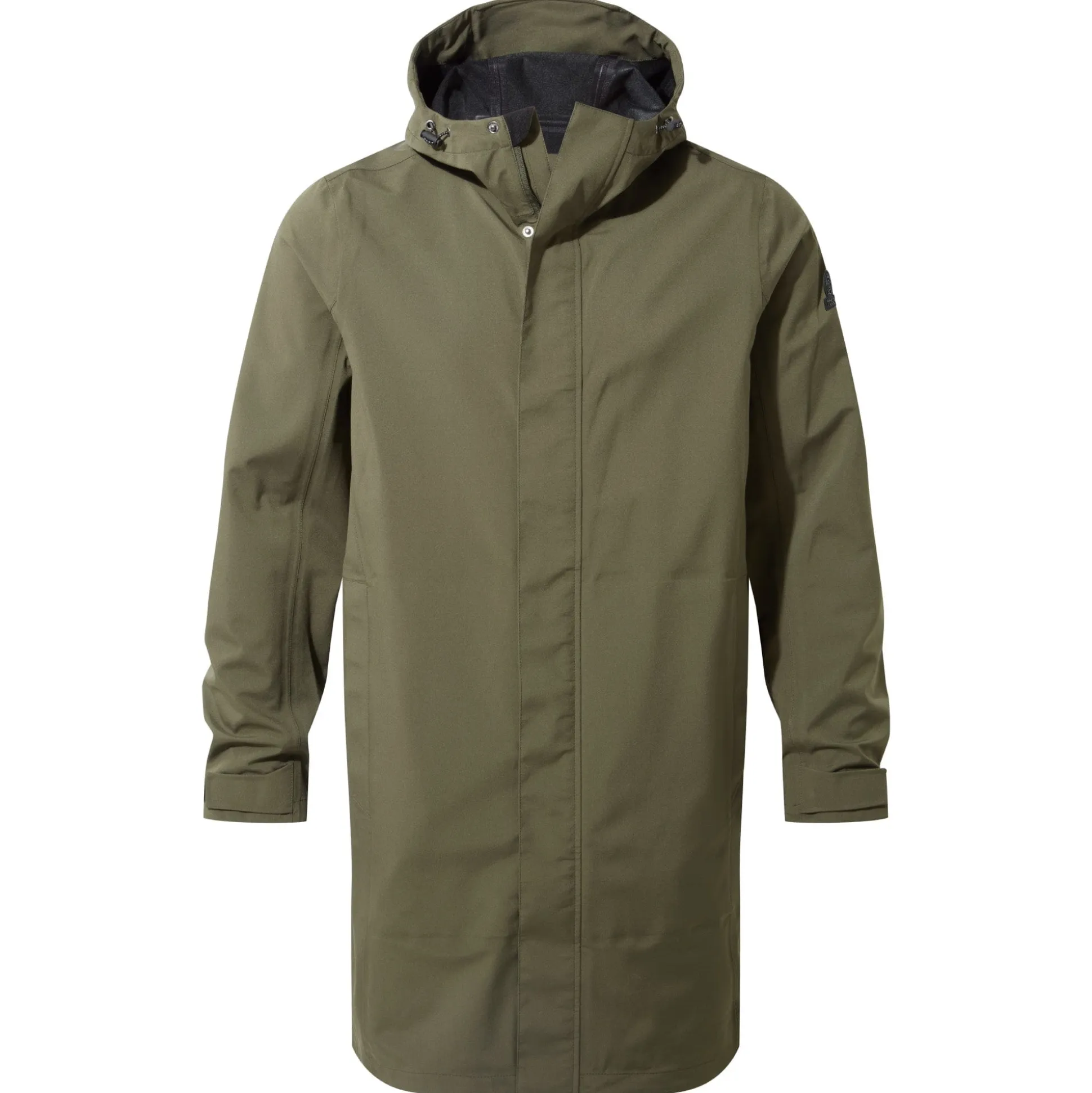 Glenton Mens Long Waterproof Jacket - Moss Green