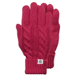 Grouse Cable Knit Gloves - Cerise