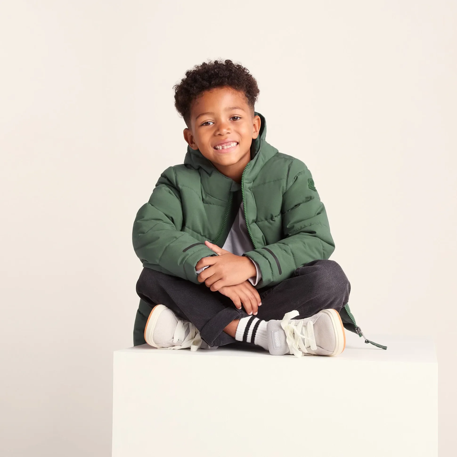 Harecroft Kids Padded Jacket - Dark Fern