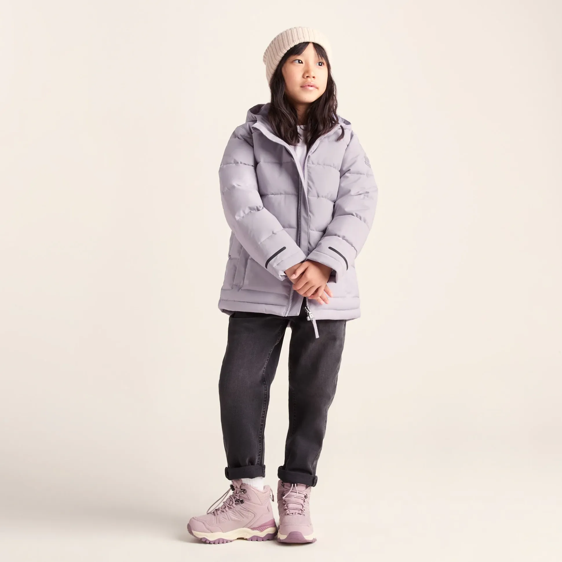 Harecroft Kids Padded Jacket - Lavender Grey