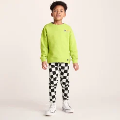 Harri Kids Shaun the Sheep Legging - Black Woolly Checkerboard
