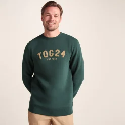 Hawnby Mens Cotton Blend Sweat - Racing Green