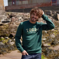 Hawnby Mens Cotton Blend Sweat - Racing Green