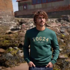 Hawnby Mens Cotton Blend Sweat - Racing Green