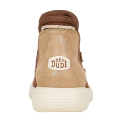 HEYDUDE Branson Suede Novelty Womens Ankle Boots - Brown/Snake