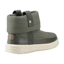 HEYDUDE Camden Cuff Nylon Quilt Womens Boot - Dark Olive