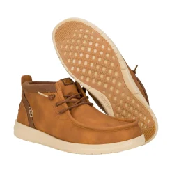 HEYDUDE Wally Mid GripR Classic Mens Boots - Cognac/Tan