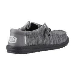 HEYDUDE Wally Stretch Mesh Mens Shoes - Granite Grey/Black