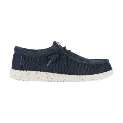 HEYDUDE Wally Stretch Mesh Mens Shoes - Navy