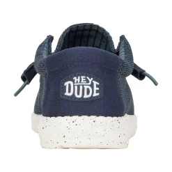 HEYDUDE Wally Stretch Mesh Mens Shoes - Navy