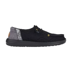 HEYDUDE Wendy Boho Crochet Womens Shoes - Black