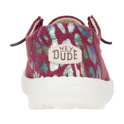 HEYDUDE Wendy Corduroy Leo Womens Shoes - Burgundy