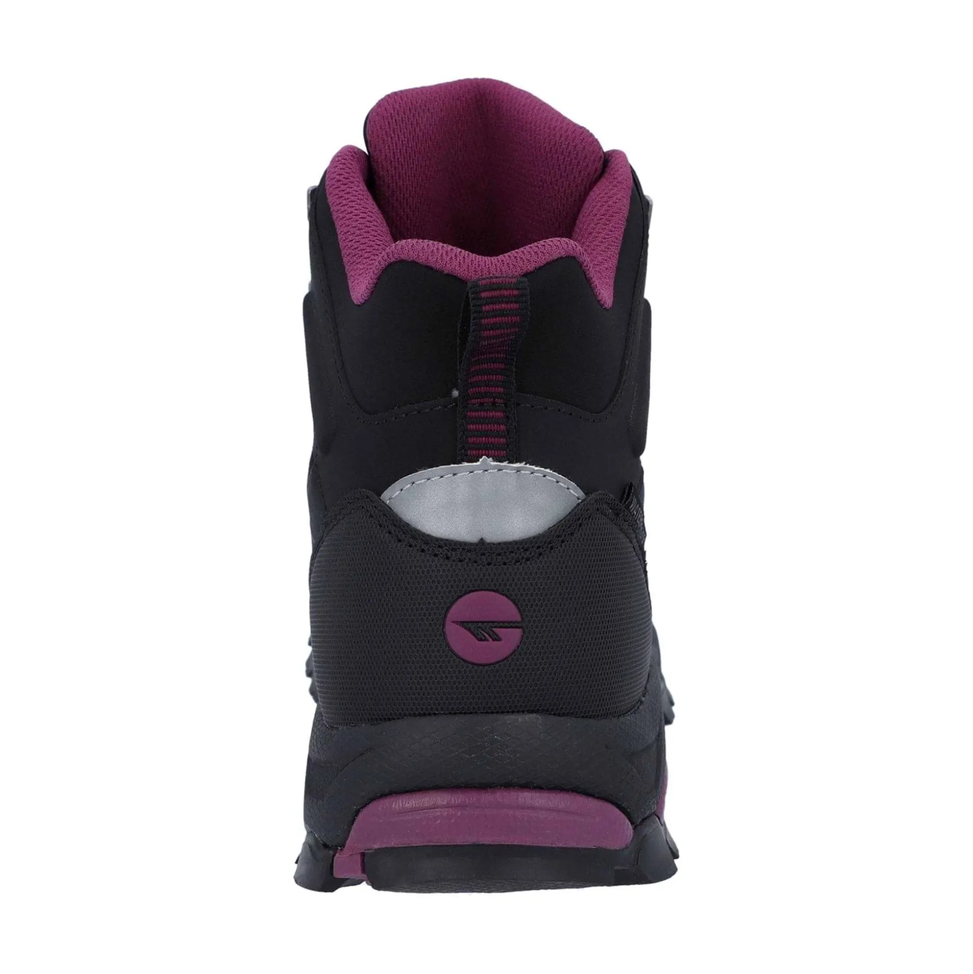 Hi-Tec Jackdaw Mid Womens Waterproof Boots - Black/Burgundy
