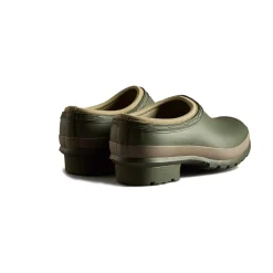 Hunter Gardener Mens Clogs - Dark Olive/Clay
