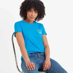 Ireland Womens 100% Cotton T-Shirt - Azure Blue