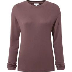 Jemma Womens Long Sleeve Supersoft T-Shirt - Dark Mauve