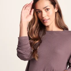 Jemma Womens Long Sleeve Supersoft T-Shirt - Dark Mauve