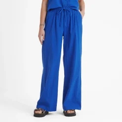 Jennie Womens Wide Leg Trousers - Ultramarine Blue