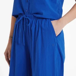 Jennie Womens Wide Leg Trousers - Ultramarine Blue