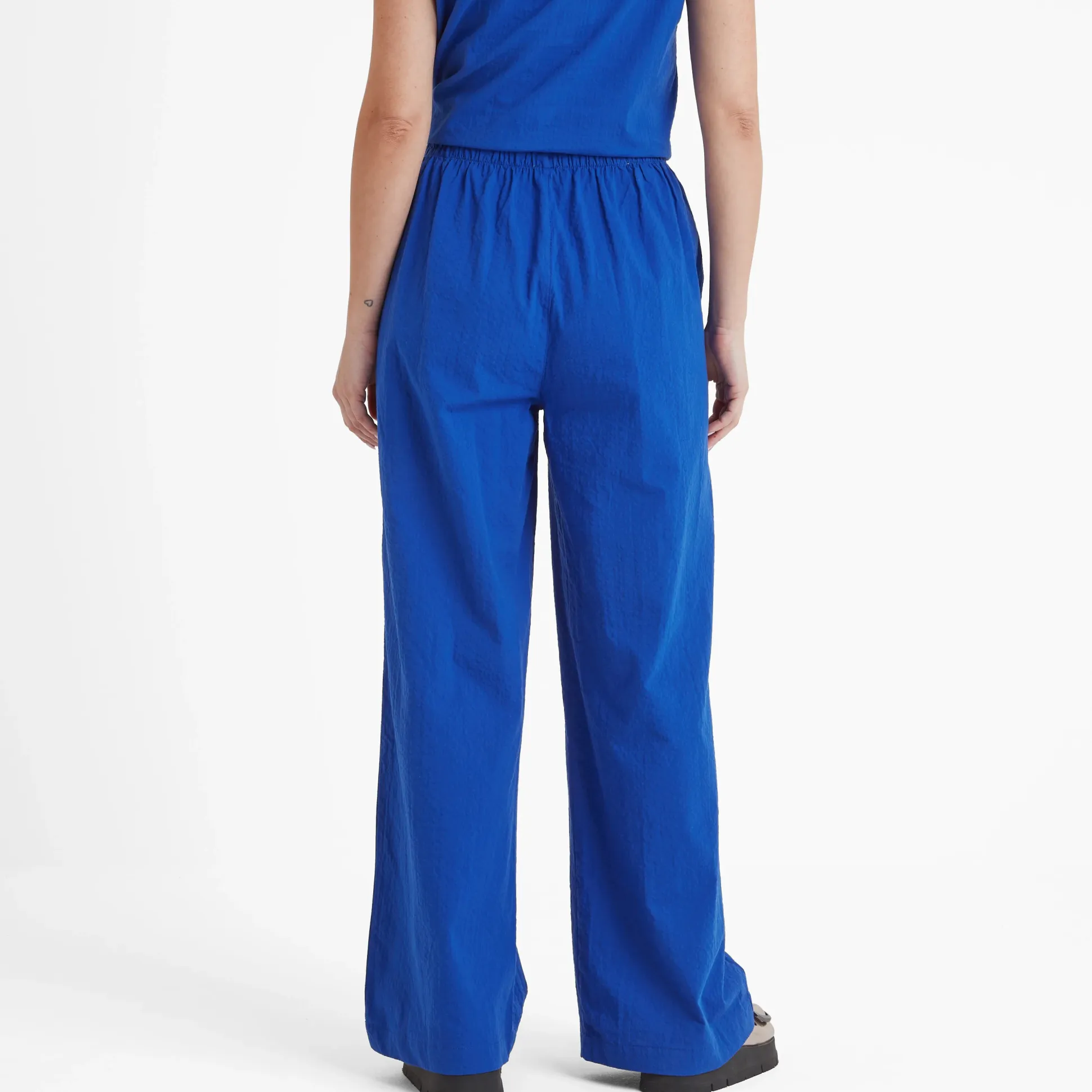 Jennie Womens Wide Leg Trousers - Ultramarine Blue