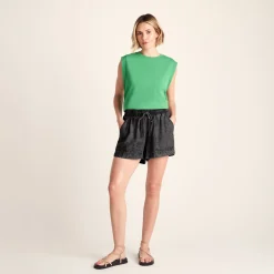 Jessica Womens Tencel Lyocel Shorts - Washed Black