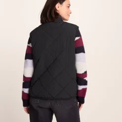 Juni Womens Relaxed Fit Shower Resistant Insulated Gilet - Black