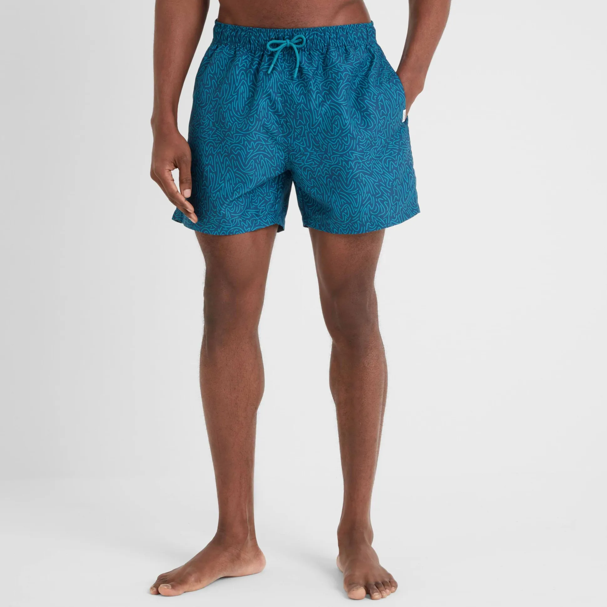 Kai Mens Swimshorts - Night Sea Sketch Print