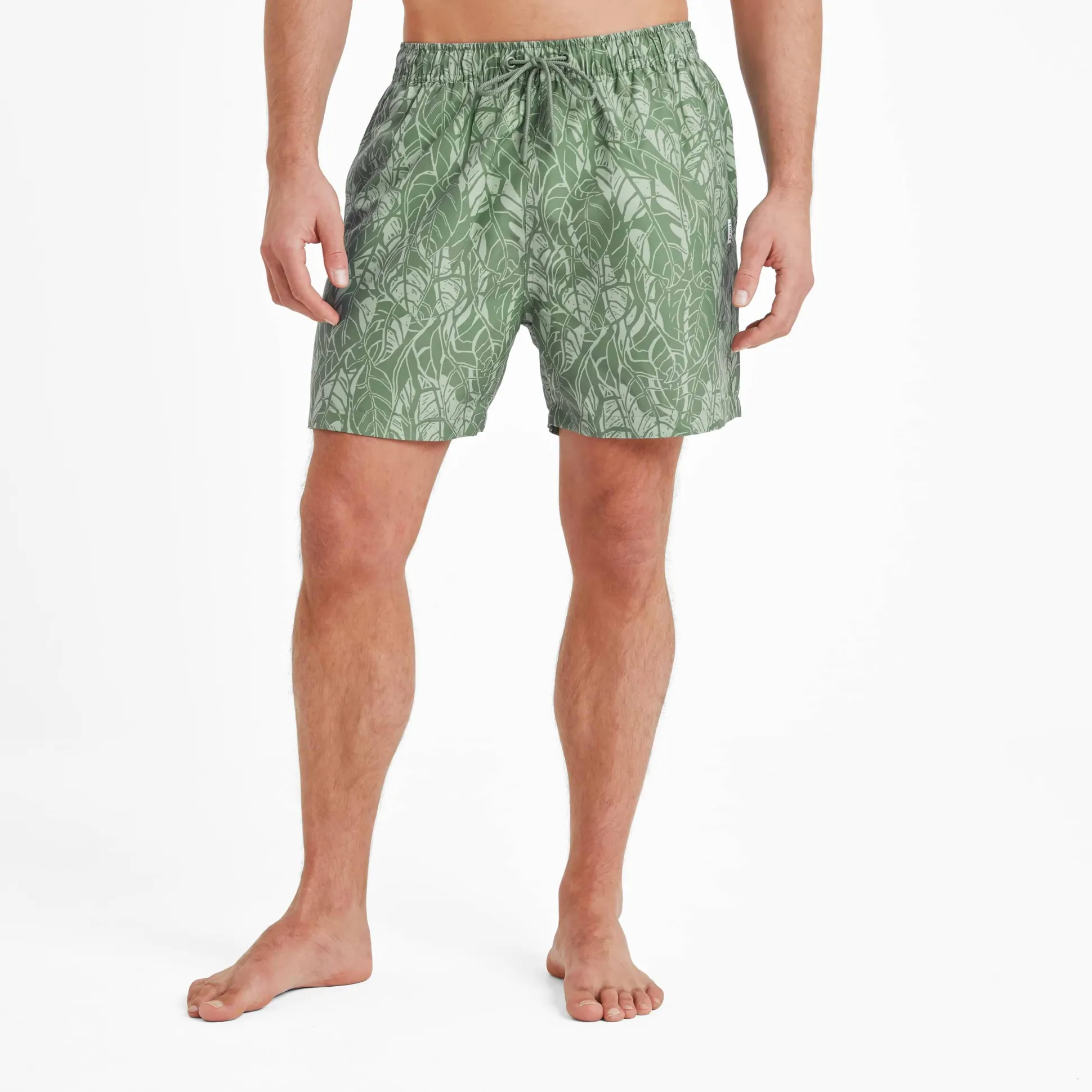 Kai Mens Swimshorts - Pistachio Palm Print