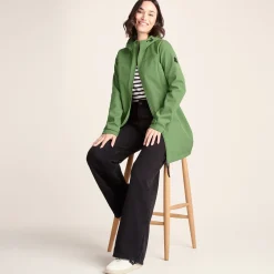 Keld Womens Long Shower Resistant Hooded Softshell Jacket - Dark Matcha