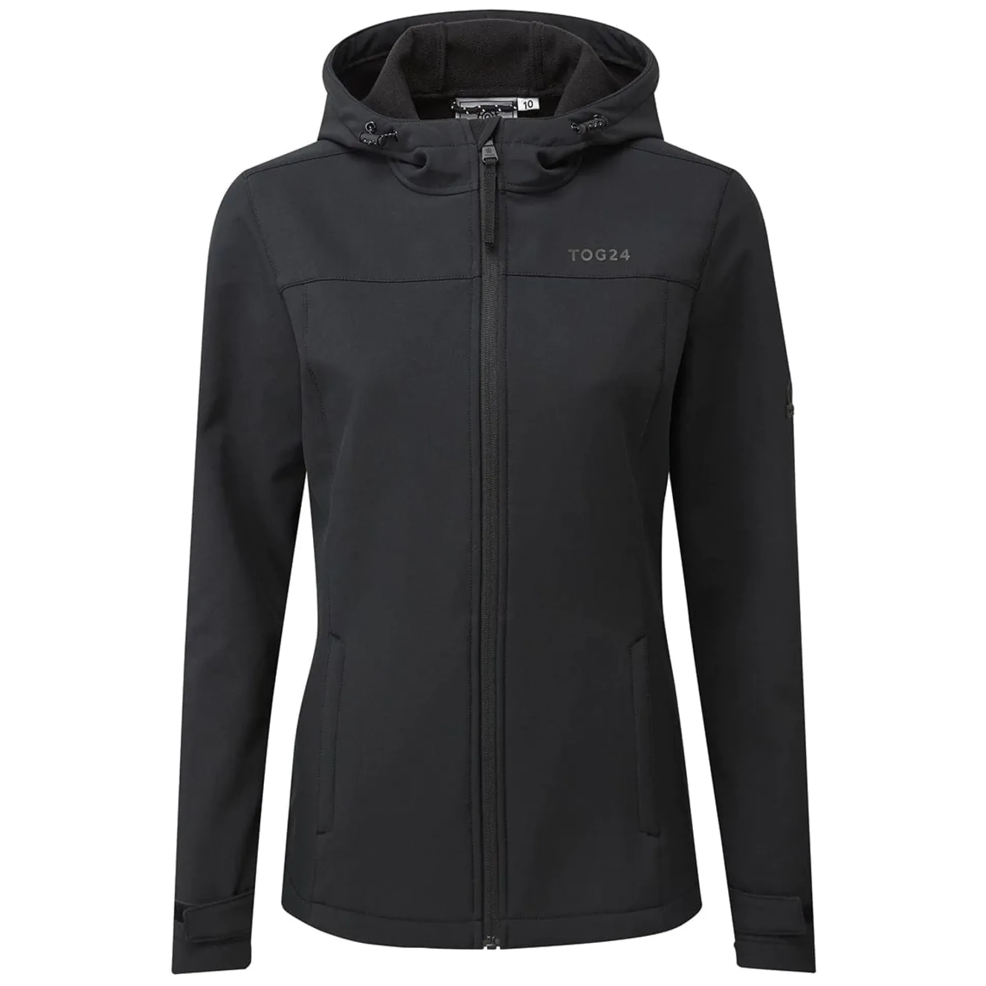 Keld Womens Shower Resistant Hooded Softshell Jacket - Black
