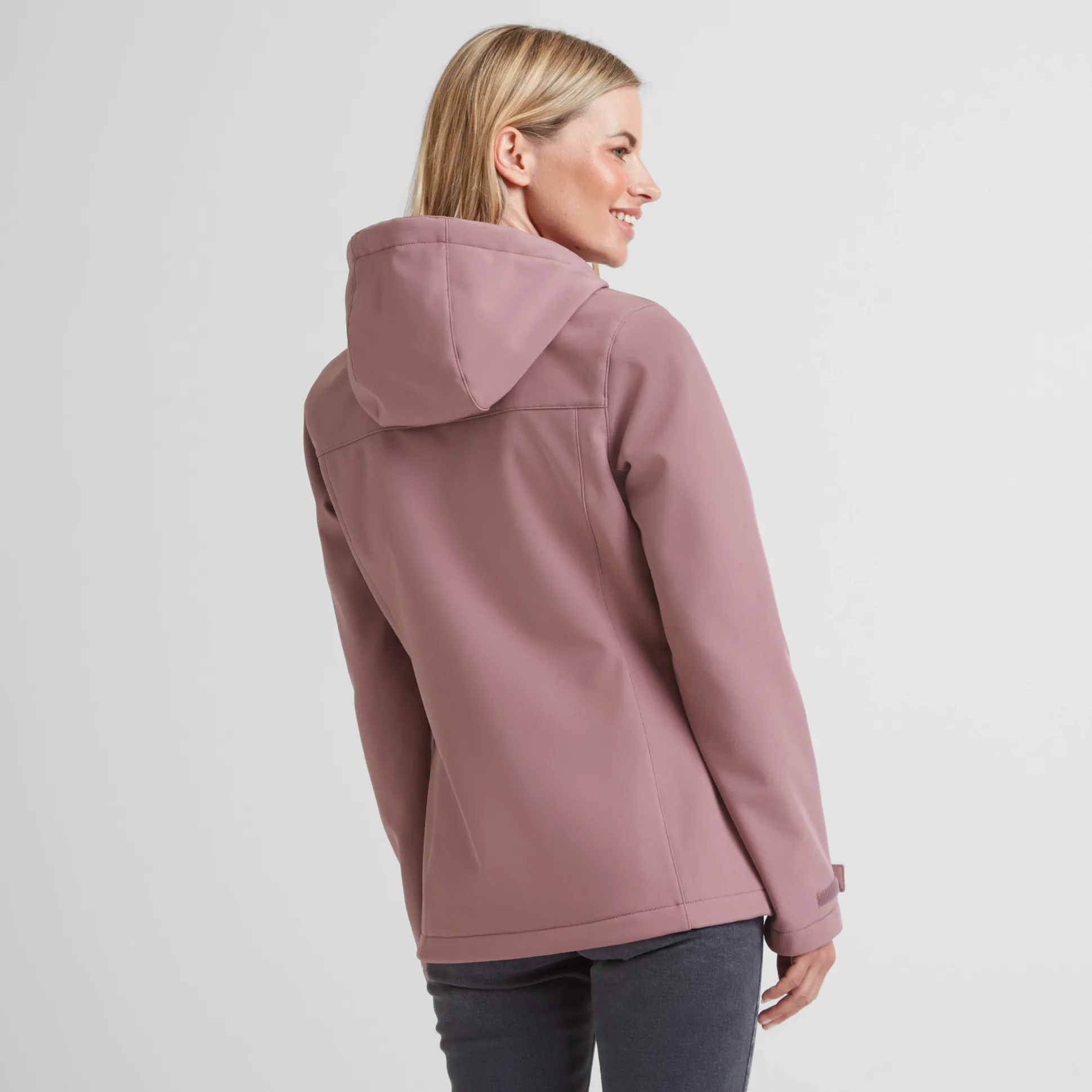 Keld Womens Shower Resistant Hooded Softshell Jacket - Mauve