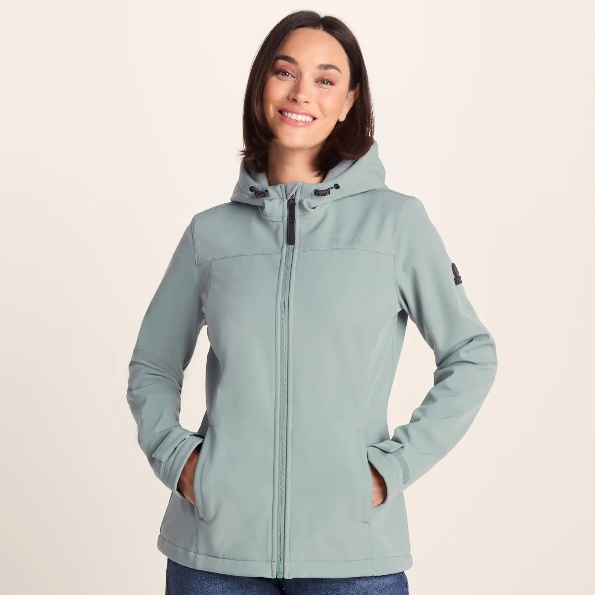 Keld Womens Shower Resistant Hooded Softshell Jacket - Smokey Teal