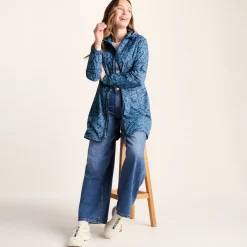 Kilnsey Womens Waterproof Jacket - Smokey Blue Wave Print