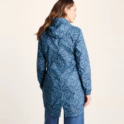 Kilnsey Womens Waterproof Jacket - Smokey Blue Wave Print