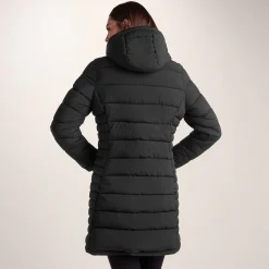 Kirkham Womens Long Shower Resistant Insulated Jacket - Black