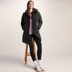 Kirkham Womens Long Shower Resistant Insulated Jacket - Black
