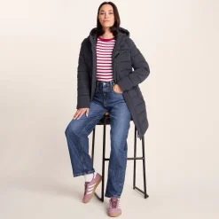Kirkham Womens Long Shower Resistant Insulated Jacket - Dark Indigo