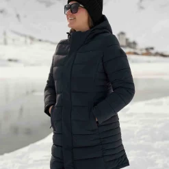 Kirkham Womens Long Shower Resistant Insulated Jacket - Dark Indigo