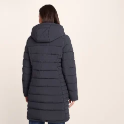 Kirkham Womens Long Shower Resistant Insulated Jacket - Dark Indigo