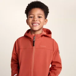 Koroma Kids Softshell Hooded Jacket - Canyon Orange