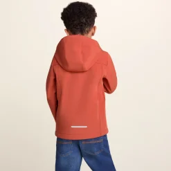 Koroma Kids Softshell Hooded Jacket - Canyon Orange