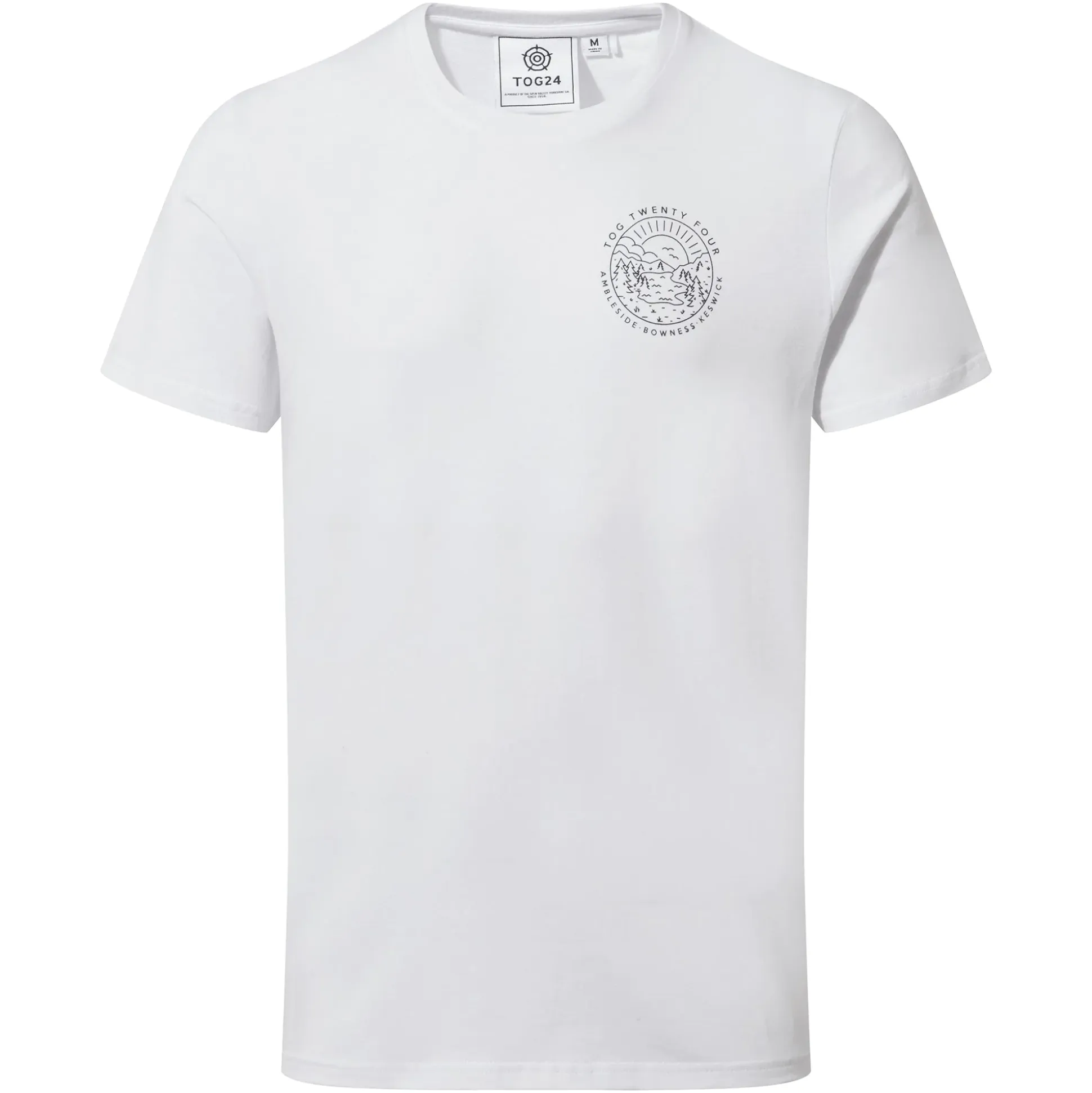 Lakes Mens 100% Cotton Supersoft T-Shirt - White