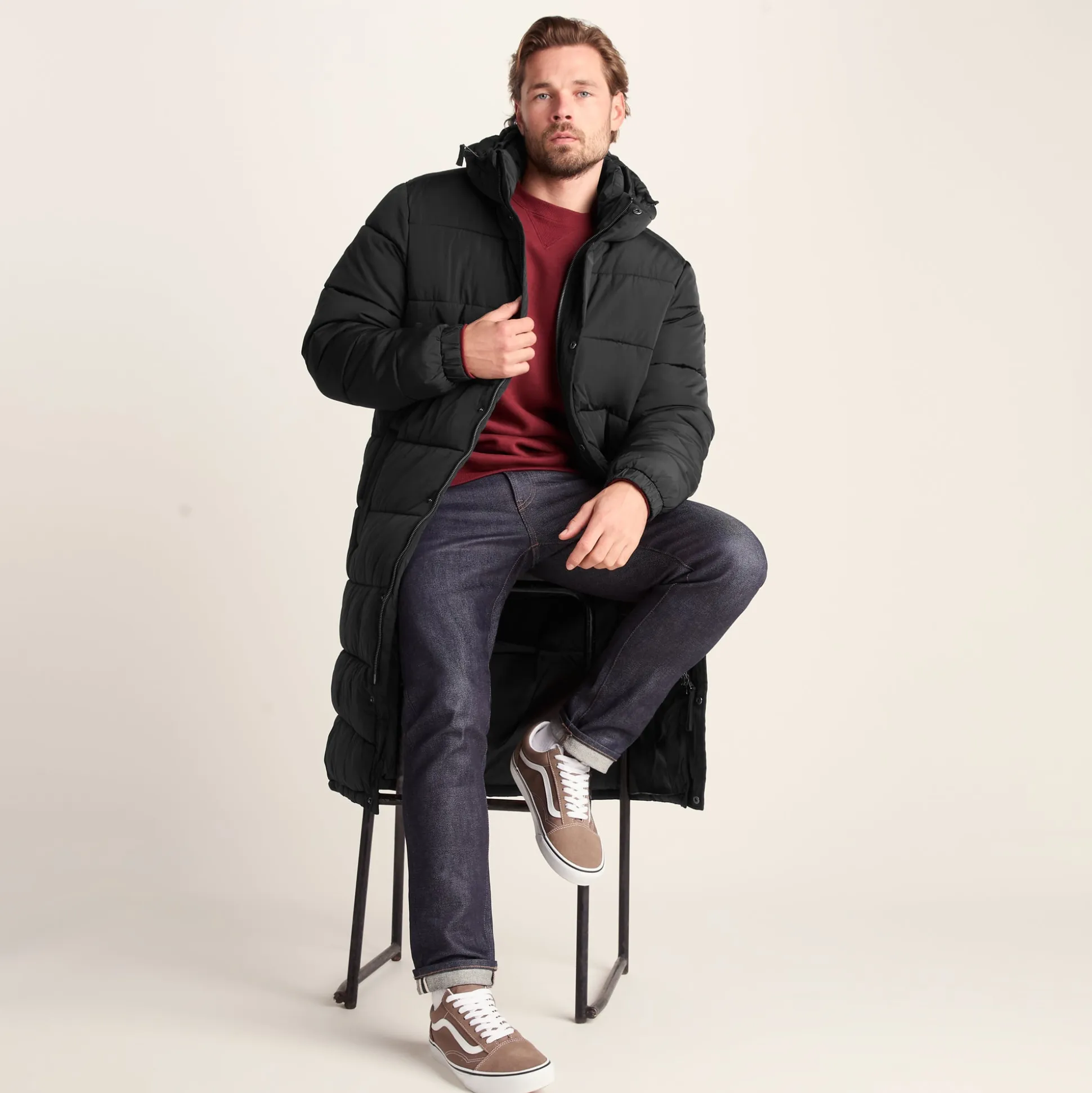 Langrick Mens Long Insulated Jacket - Black