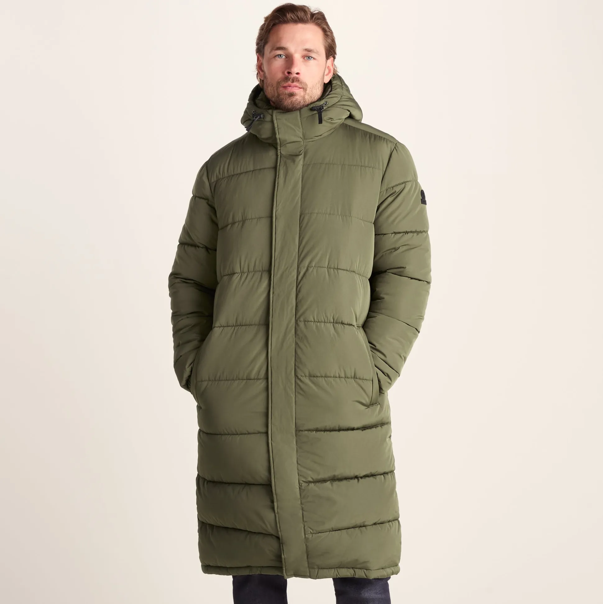 Langrick Mens Long Insulated Jacket - Khaki