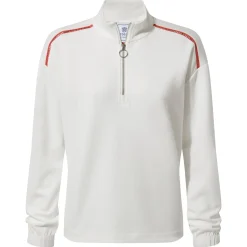 Larelle Womens Half Zip Sweatshirt - Vanilla