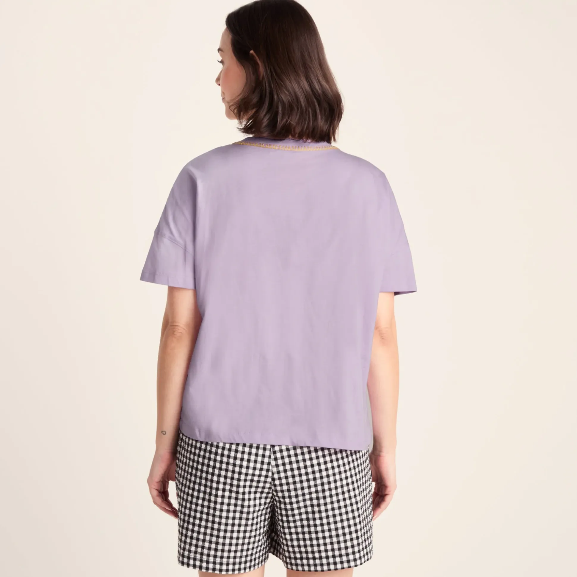 Laurie Womens 100% Cotton Supersoft Boxy Fit T-Shirt - Lilac Blossom