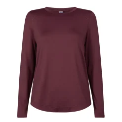 Leonie Womens Long Sleeve Performance Top - Black Raspberry